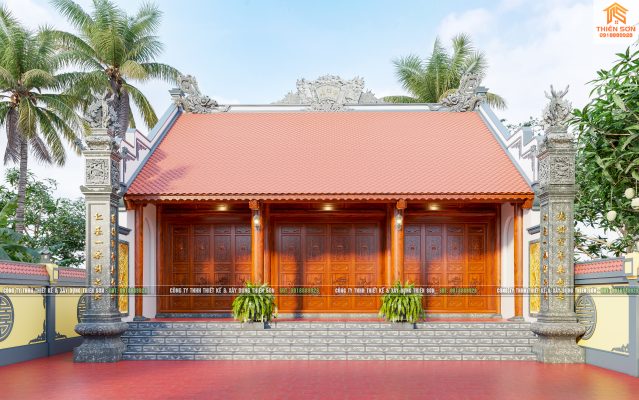 Nhà kẻ truyền 4 mái 3 gian