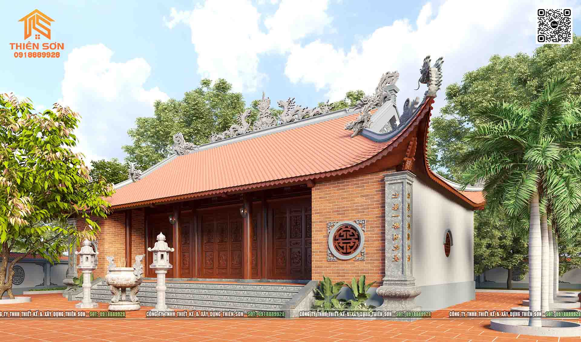 Thi công công trình đình làng Đông Hồng tại Văn Lâm - Hưng Yên