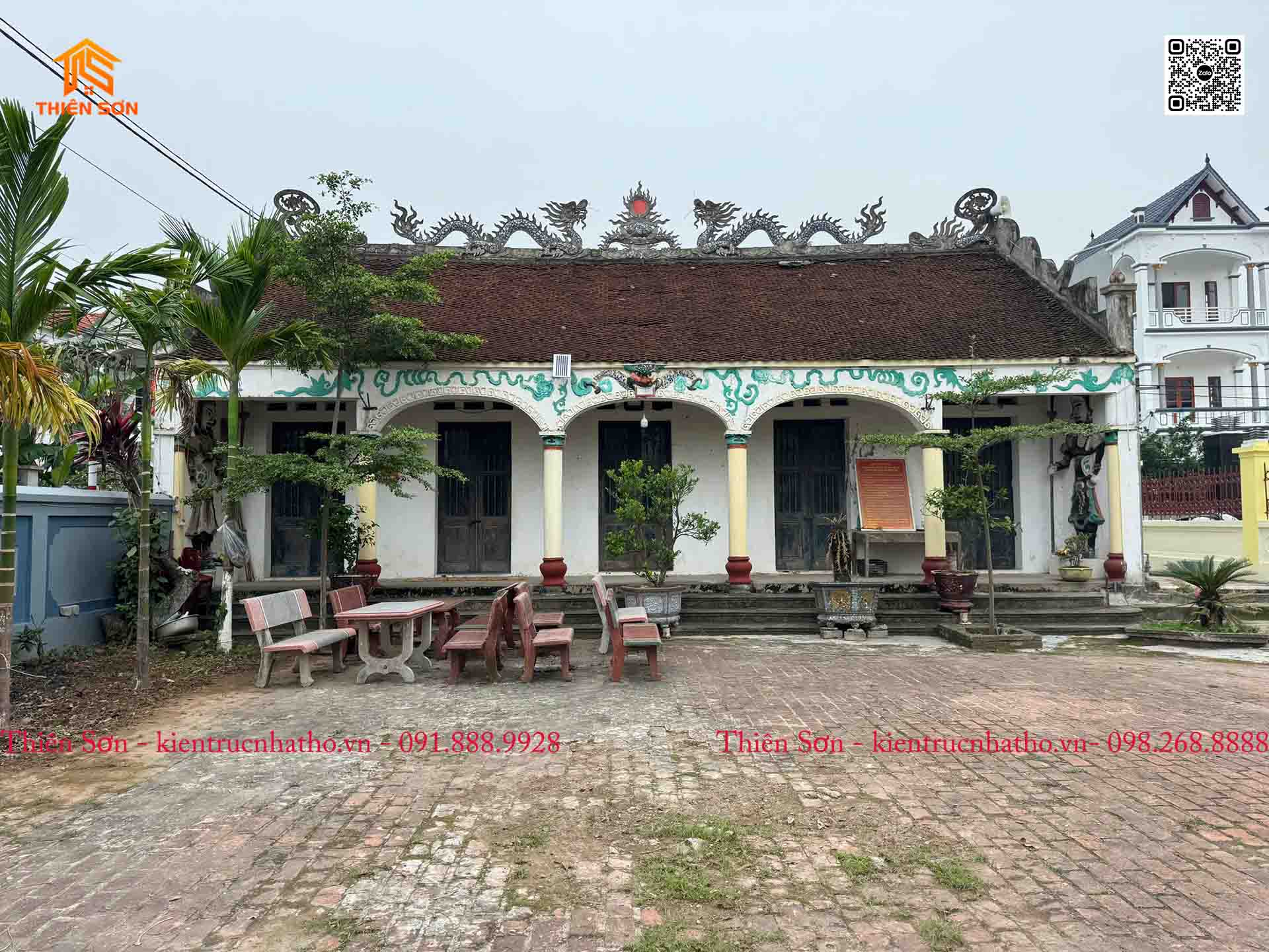 Thi công công trình đình làng Đông Hồng tại Văn Lâm - Hưng Yên