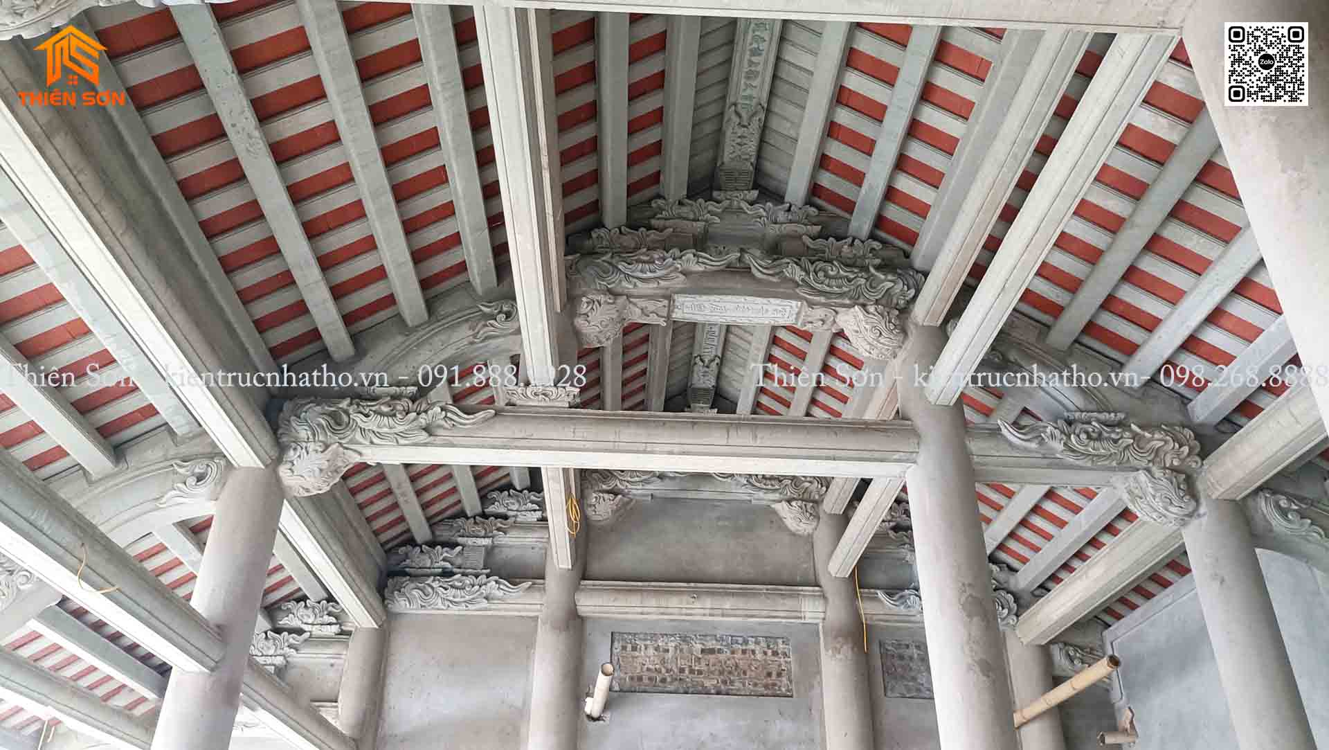 Thi công công trình nhà thờ bê tông giả gỗ 5 gian tại Hà Nam Thi công công trình nhà thờ bê tông giả gỗ 5 gian tại Hà Nam