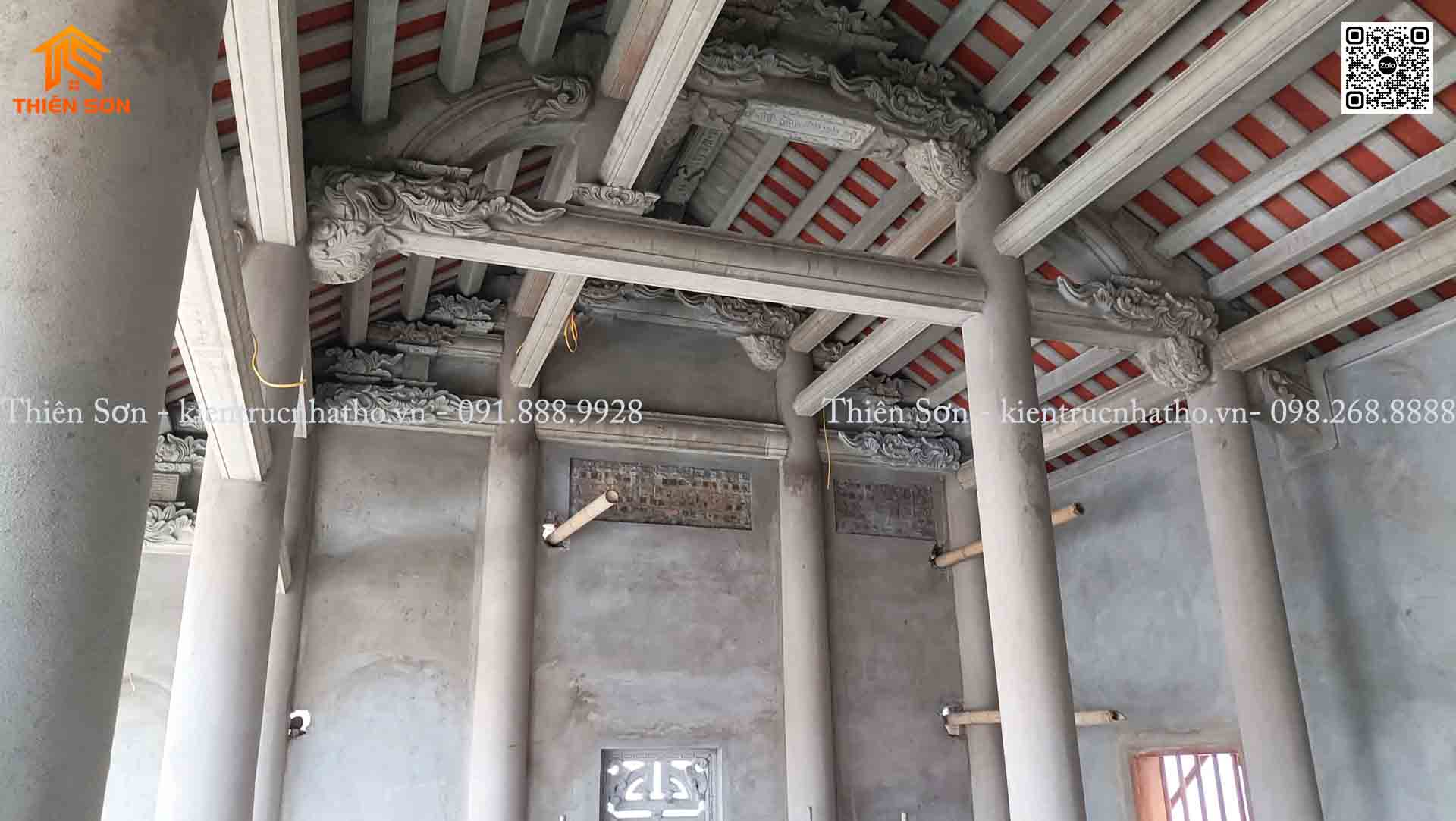 Thi công công trình nhà thờ bê tông giả gỗ 5 gian tại Hà Nam Thi công công trình nhà thờ bê tông giả gỗ 5 gian tại Hà Nam