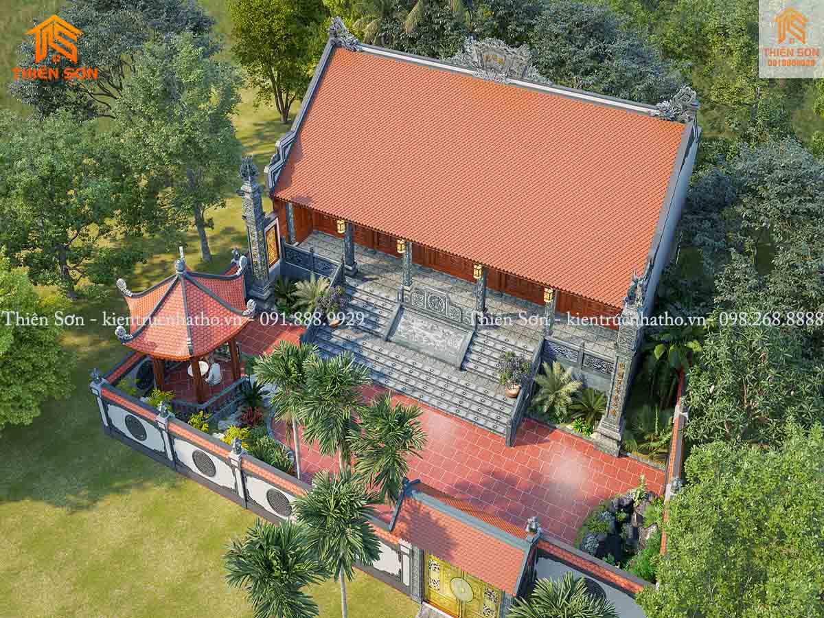 Hồ sơ thiết kế nhà thờ bê tông giả gỗ 5 gian tại Văn Lâm – Hưng Yên