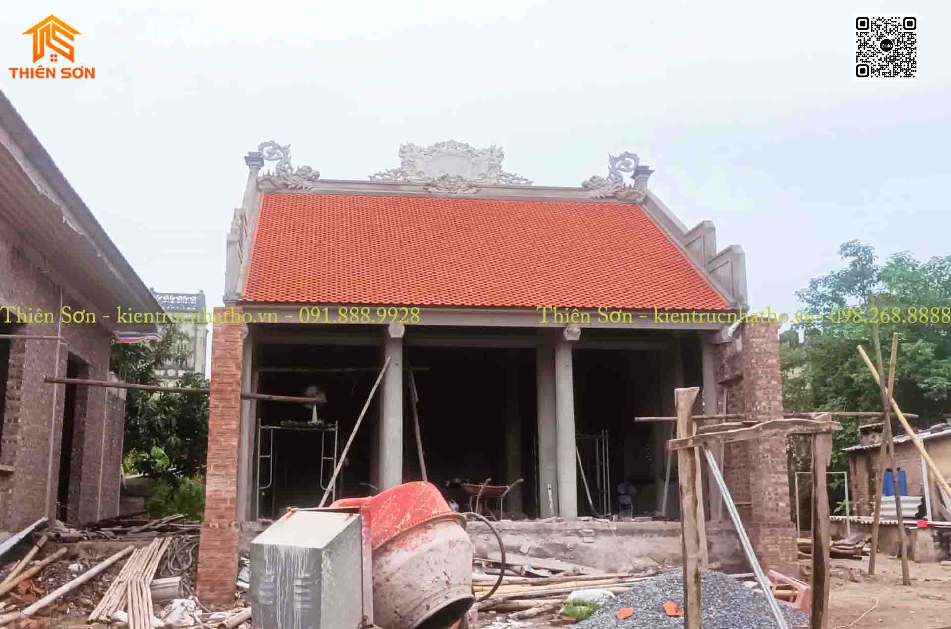 Tiến độ thi công công trình nhà thờ bê tông giả gỗ tại Hưng Yên
