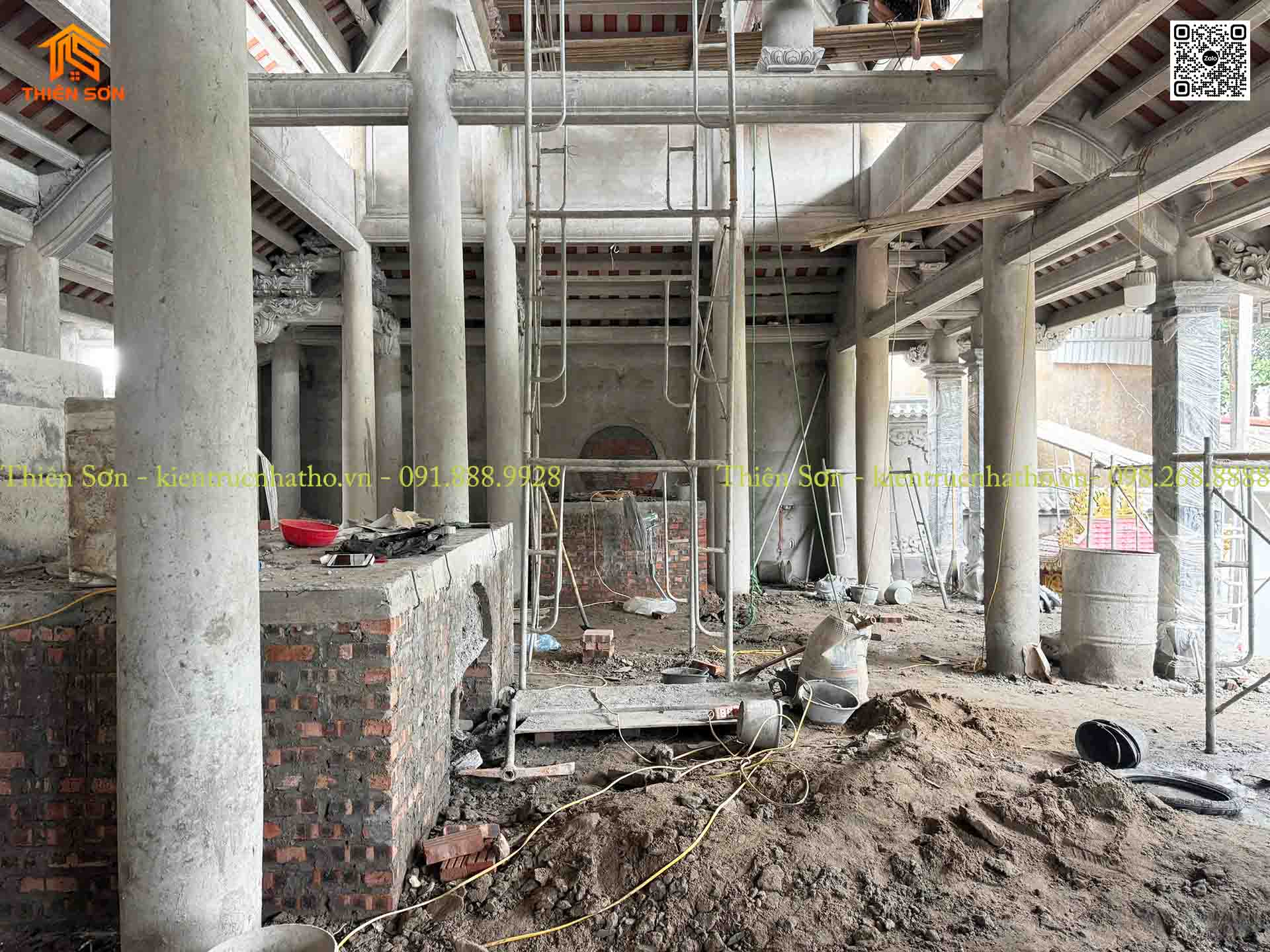 Cập nhật tiến độ công trình nhà thờ mẫu bê tông giả gỗ tại Bắc Giang