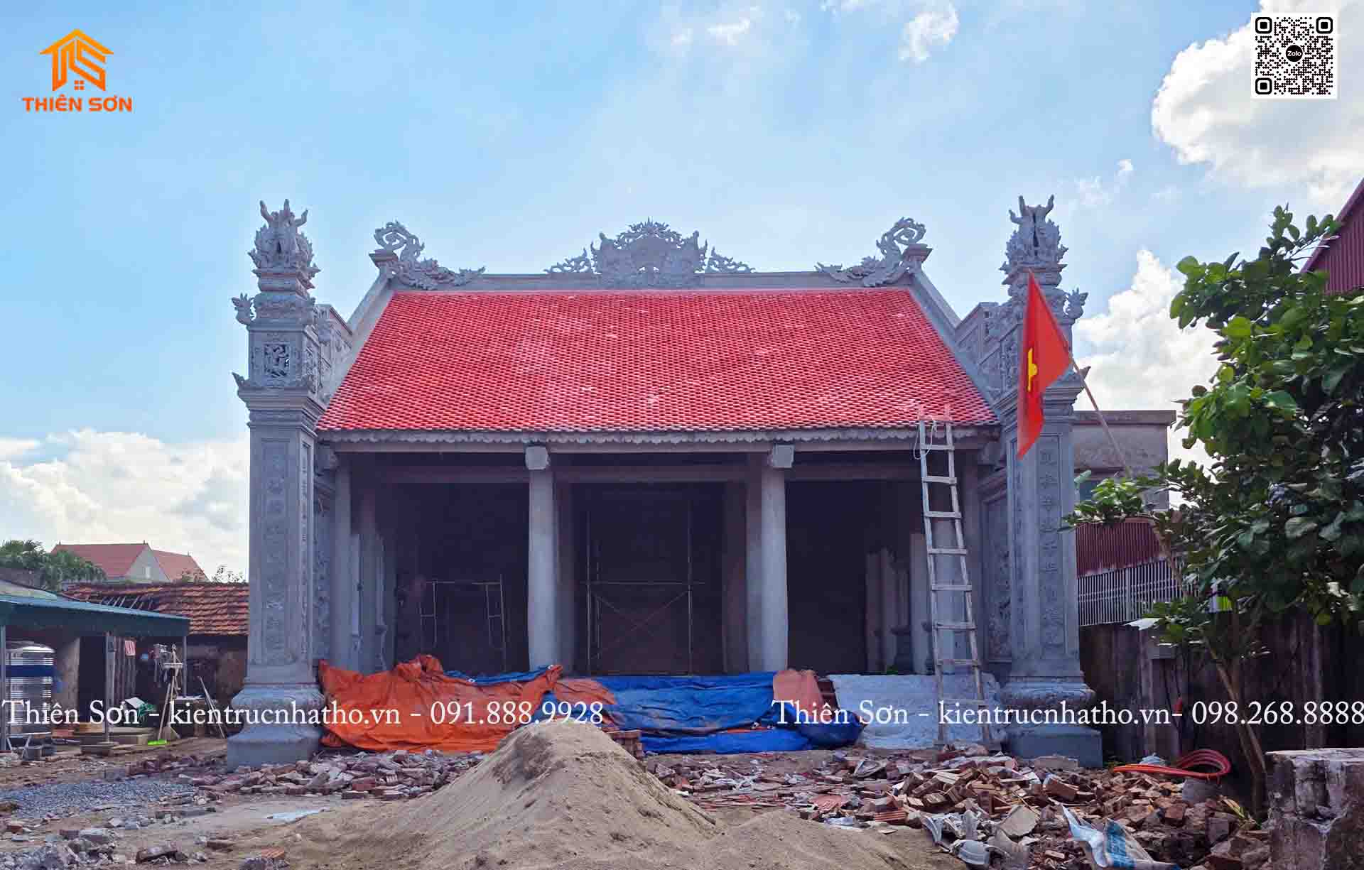 Tiến độ thi công nhà thờ 3 gian bê tông giả gỗ tại Phù Cừ – Hưng Yên