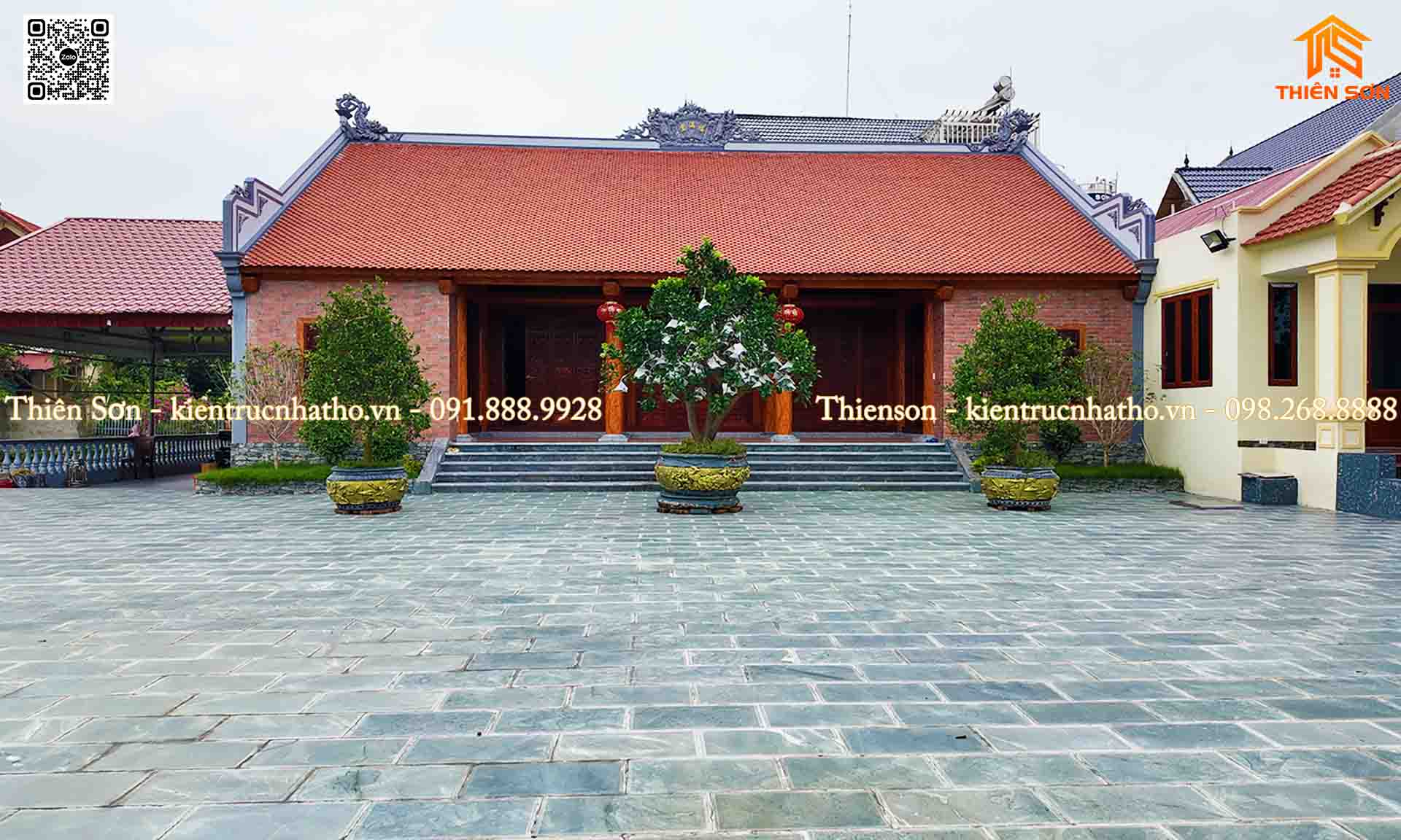 Công trình nhà thờ 5 gian bê tông giả gỗ tại Hưng Yên cực đẹp