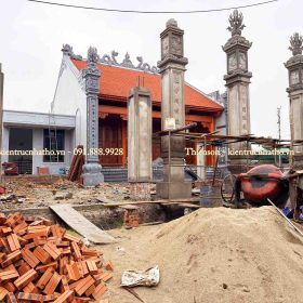 Xây nhà thờ 3 gian bê tông giả gỗ tại Diễm Châu - Nghệ An