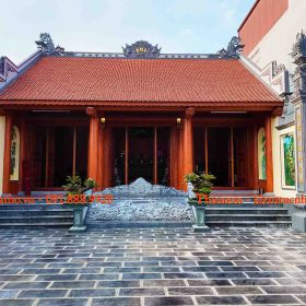 Chiêm ngưỡng công trình nhà 3 gian bê tông giả gỗ tại Hải Dương