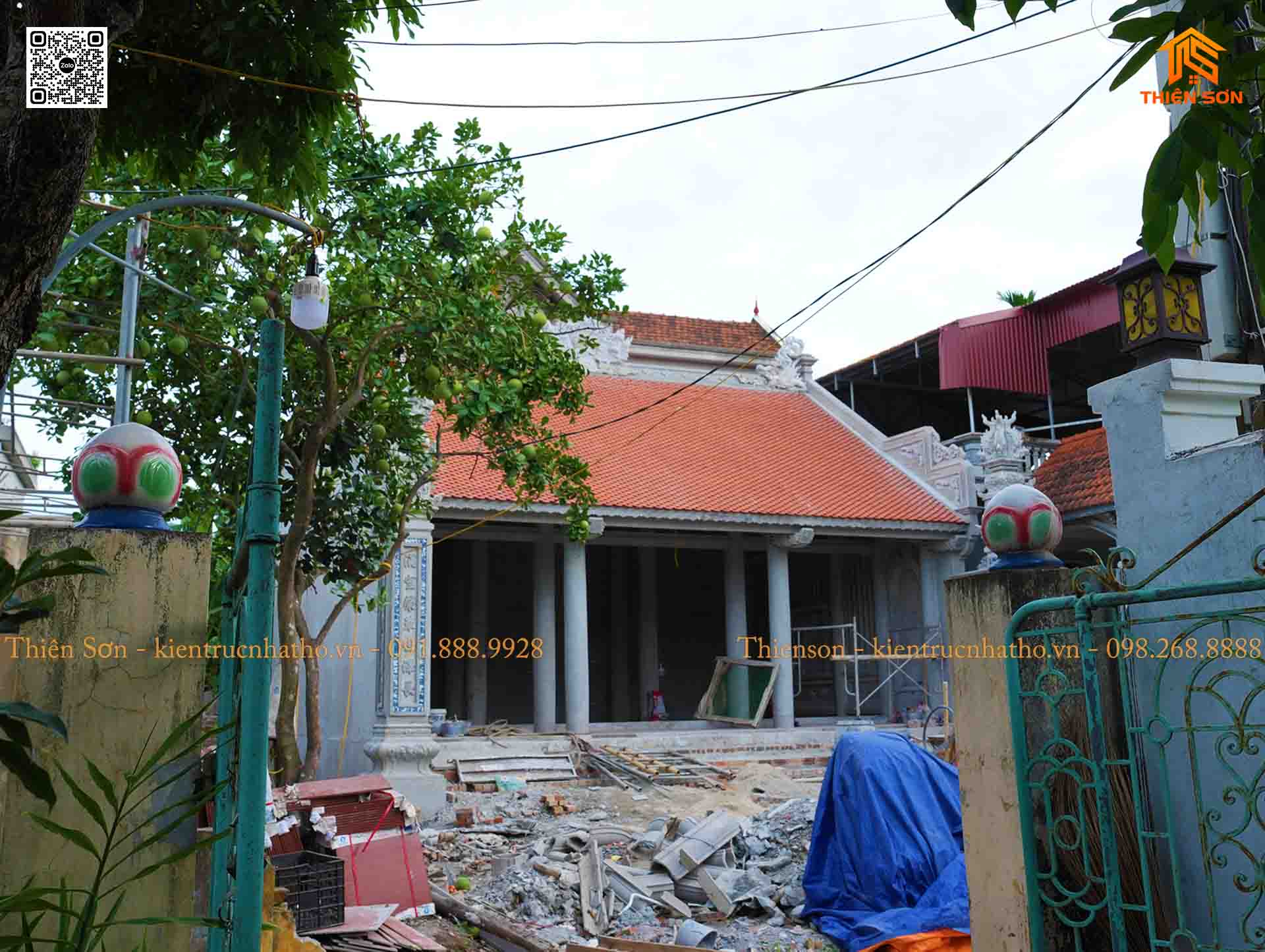 Kiểm tra tiến độ thi công công trình nhà 3 gian Văn Giang - Hưng Yên 