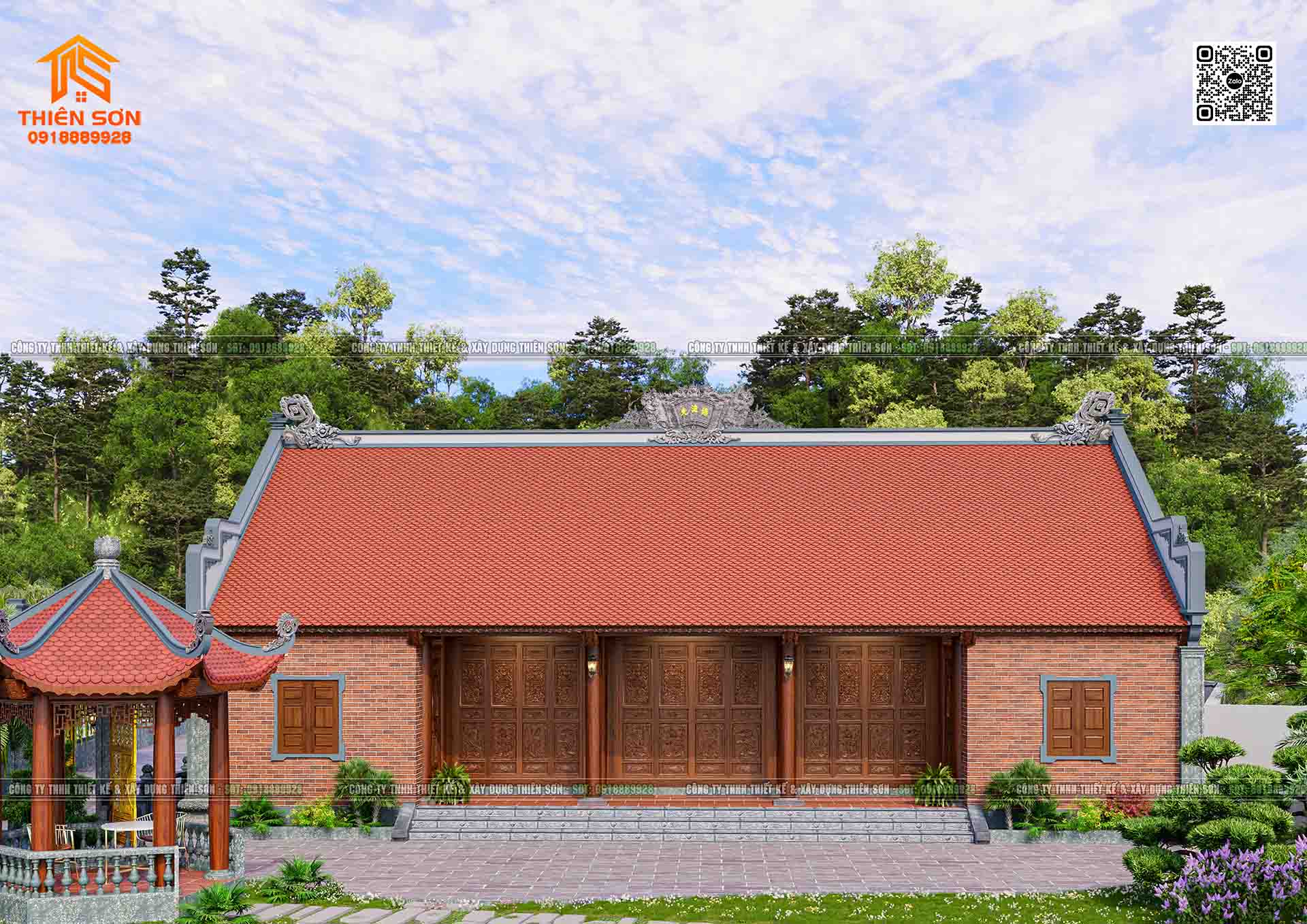 Top 5+ mẫu nhà 5 gian bê tông giả gỗ cực đẹp