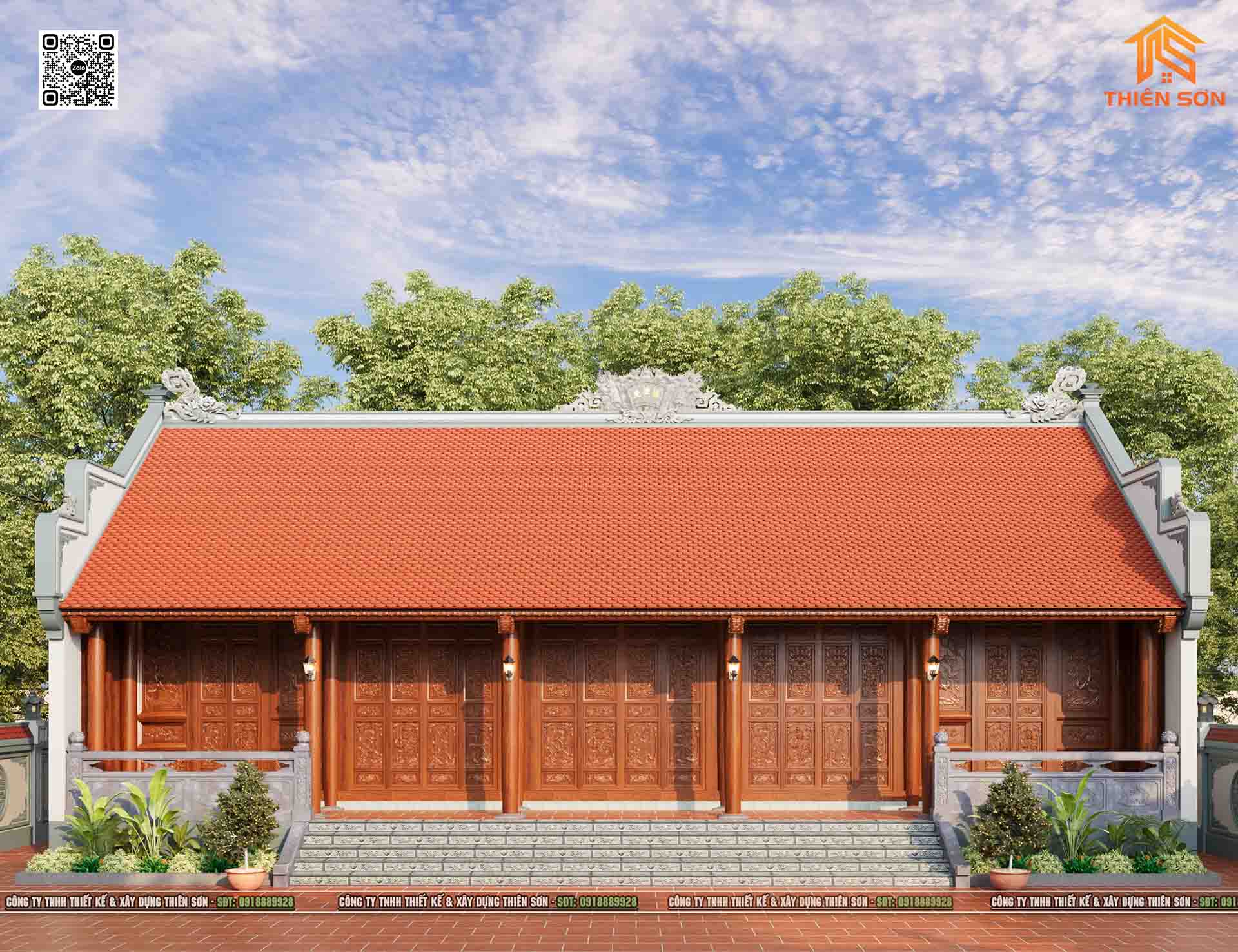 Top 5+ mẫu nhà 5 gian bê tông giả gỗ cực đẹp